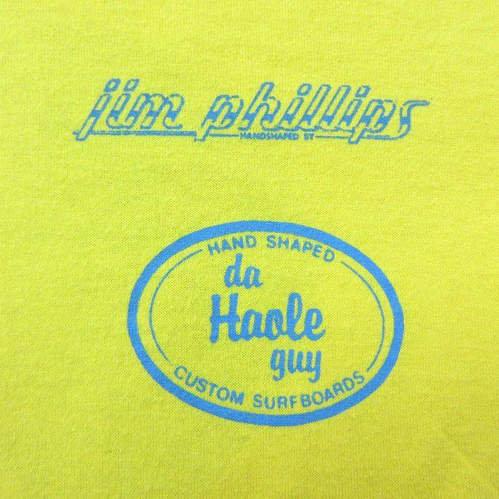 S 古着 ラッセル 半袖 ビンテージ Tシャツ メンズ 80s Haole Guy ジムフィリップス クルーネック 黄 イエロー Spe 22jun14 中古 Tsv2559 古着屋rushout 通販 Yahoo ショッピング