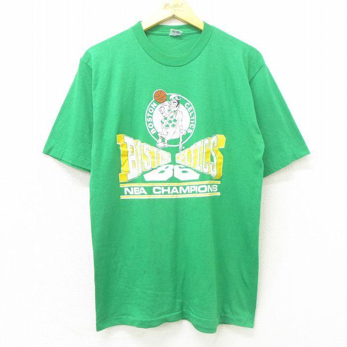 M/古着 半袖 ビンテージ Tシャツ メンズ 80s NBA ボストンセルティック 