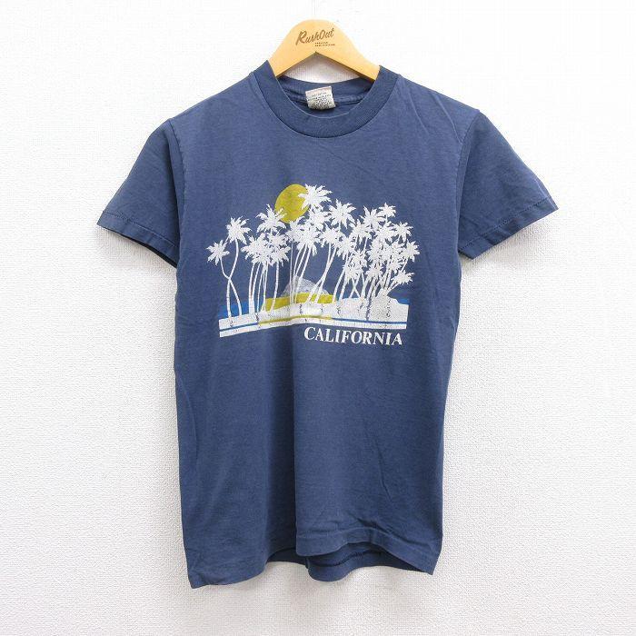 S/古着 半袖 ビンテージ Tシャツ メンズ 80s ヤシの木 カリフォルニア