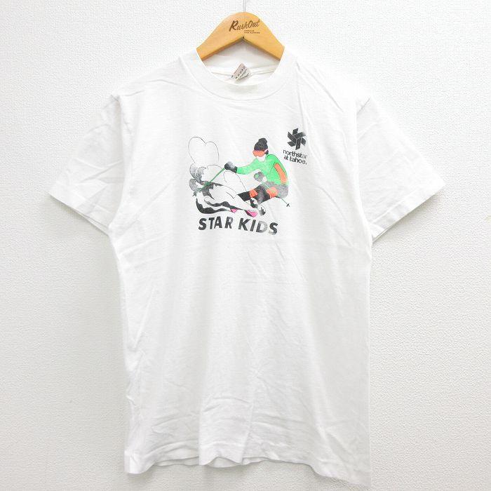 M/古着 半袖 ビンテージ Tシャツ メンズ 90s スキー STARKIDS 