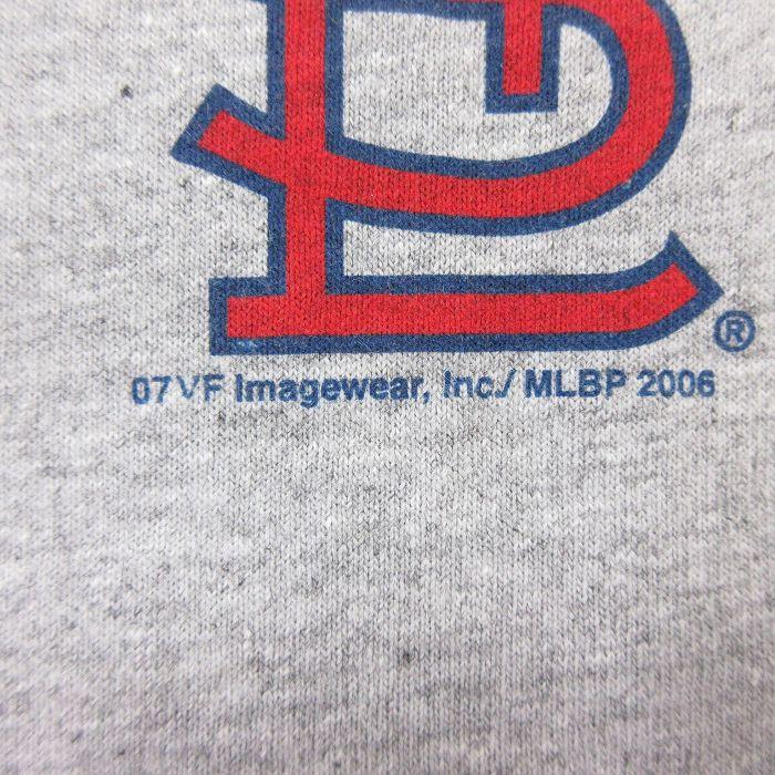 M/古着 リー Lee 半袖 ビンテージ Tシャツ メンズ 00s MLB セントルイスカージナルス ワールドシリーズ クルーネック グレー