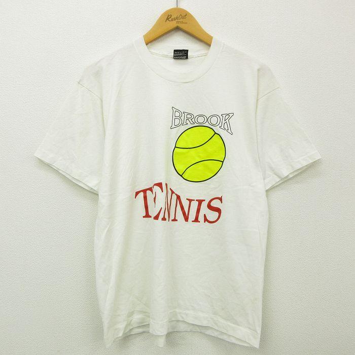 L/古着 半袖 ビンテージ Tシャツ メンズ 90s BROOK テニス クルー