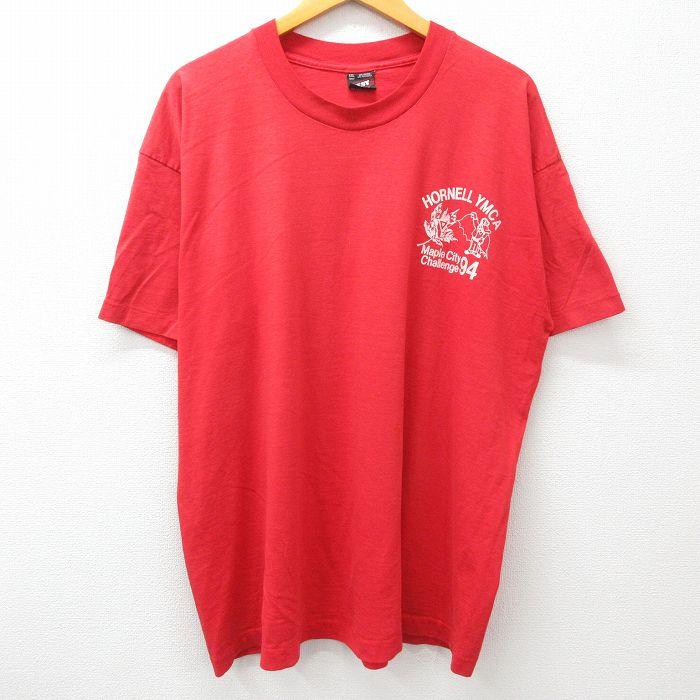 XL/古着 半袖 ビンテージ Tシャツ メンズ 90s YMCA メープルシティ 