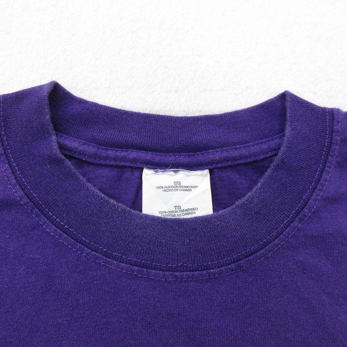 XL/古着 半袖 ビンテージ Tシャツ メンズ 00s ギリシャ文字 大きいサイズ コットン クルーネック 紫 パープル 23apr22 中古｜furugiyarushout｜05