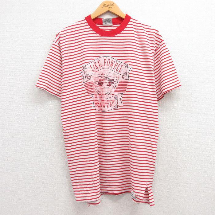 L/古着 半袖 ビンテージ Tシャツ メンズ 90s パウエル湖 コットン 