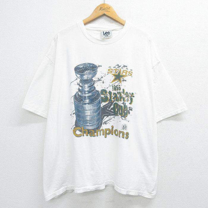 XL/古着 半袖 ビンテージ Tシャツ メンズ 90s NHL ダラススターズ 
