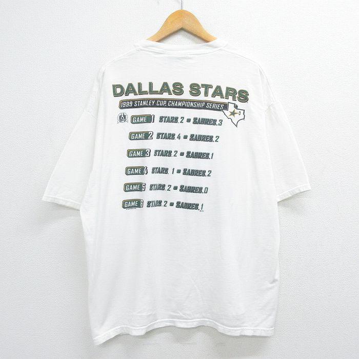 XL/古着 半袖 ビンテージ Tシャツ メンズ 90s NHL ダラススターズ 