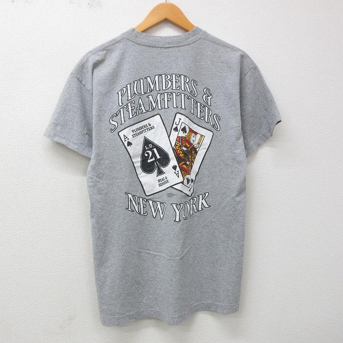 L/古着 半袖 ビンテージ Tシャツ メンズ 00s LOCAL21 トランプ 胸 
