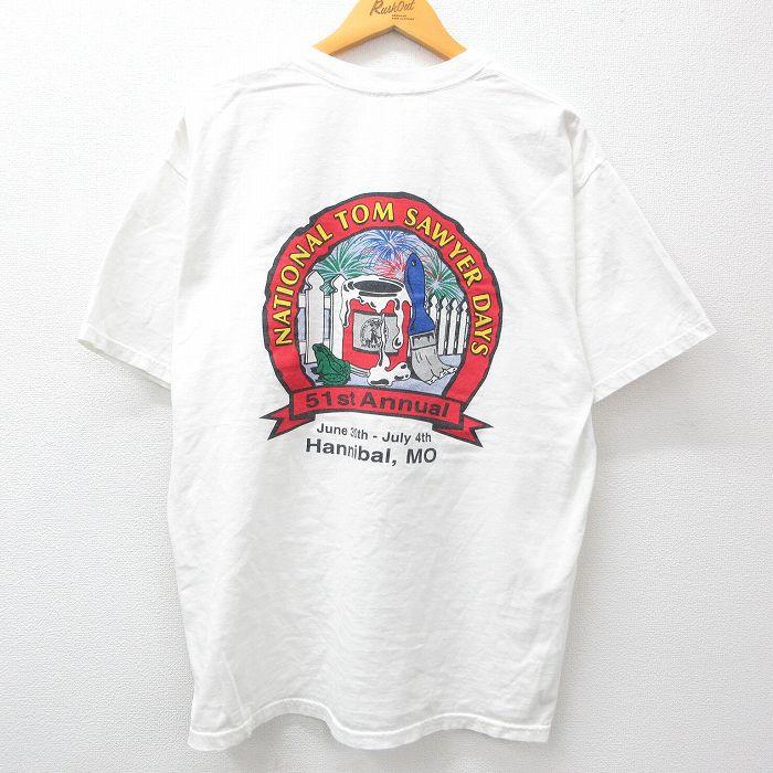 XL/古着 半袖 ビンテージ Tシャツ メンズ 00s トムソーヤ カエル