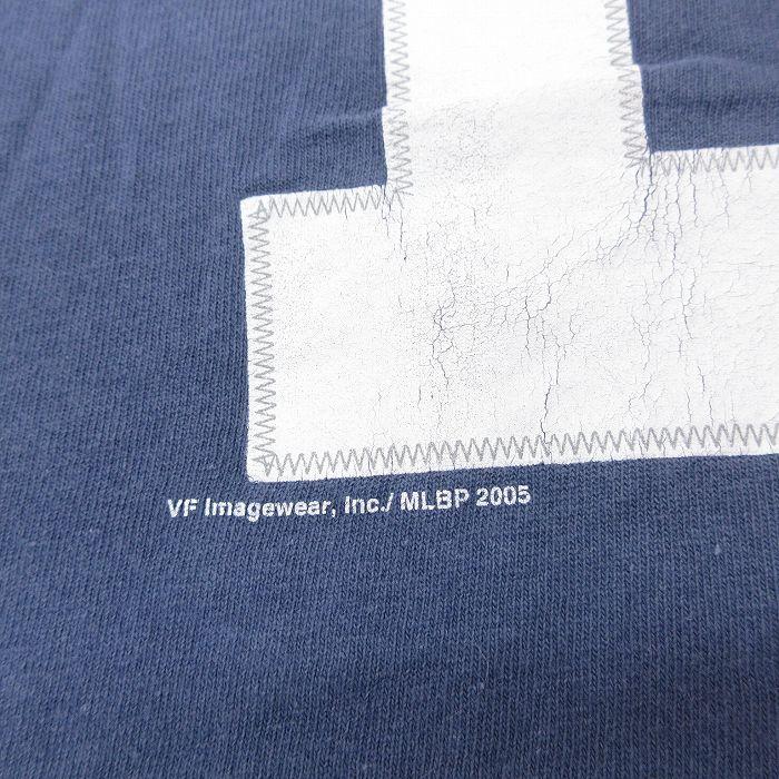 XL/古着 リー Lee 半袖 ビンテージ Tシャツ メンズ 00s MLB ニューヨークヤンキース アレックスロドリゲス クルーネック 薄紺 ネイビー 2OF｜furugiyarushout｜05