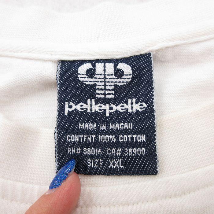 XL/古着 ペレペレ pelle 半袖 ビンテージ Tシャツ メンズ 00s ニューヨーク 大きいサイズ コットン クルーネック 白 ホワイト spe 24feb21｜furugiyarushout｜03