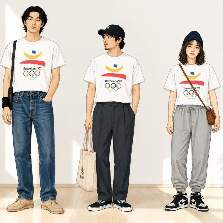L/古着 半袖 ビンテージ Tシャツ メンズ 90s バルセロナオリンピック
