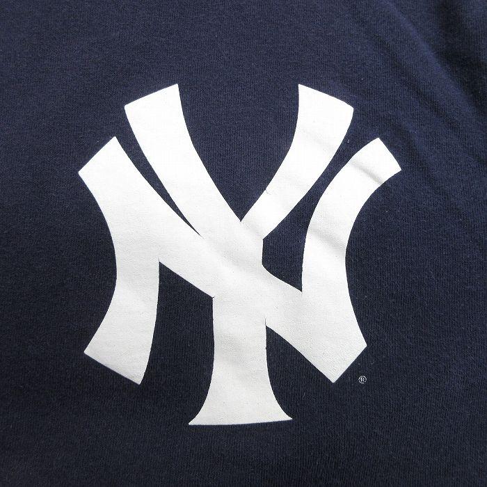 L/古着 マジェスティック 半袖 ビンテージ Tシャツ メンズ 00s MLB ニューヨークヤンキース ロビンソンカノ 22 コットン クルーネック 紺｜furugiyarushout｜03