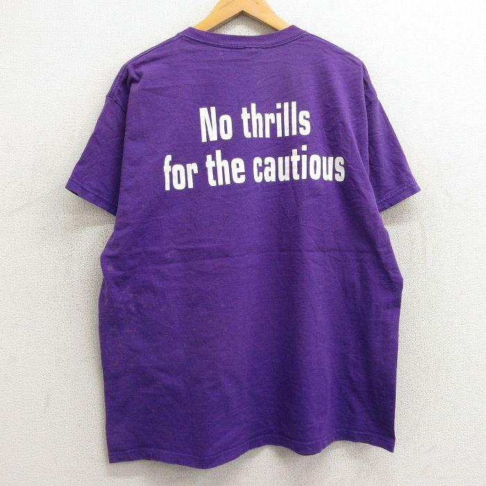 XL/古着 フルーツオブザルーム 半袖 ビンテージ Tシャツ メンズ 90s Walts 大きいサイズ コットン クルーネック 紫 パープル 24apr08 中古｜furugiyarushout｜02
