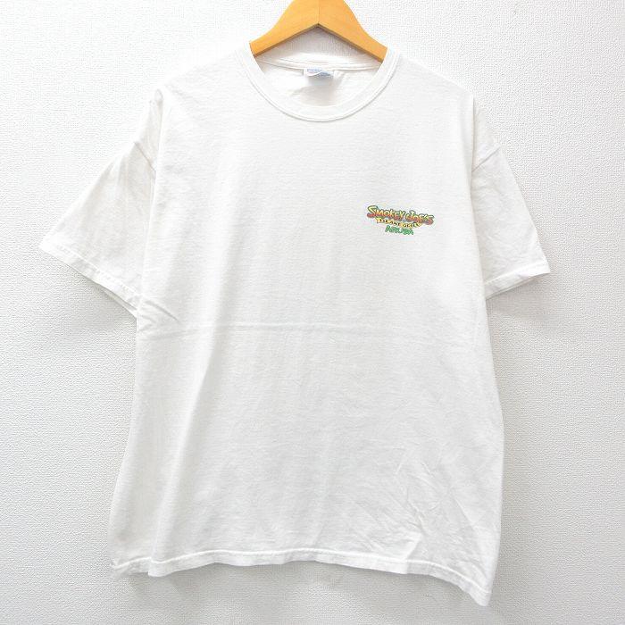 XL/古着 ヘインズ 半袖 ビンテージ Tシャツ メンズ 00s スモーキー アルバ コットン クルーネック 白 ホワイト 24may13 中古｜furugiyarushout｜02