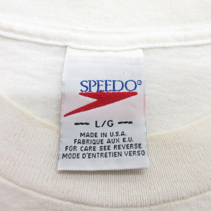 L/古着 スピード SPEEDO 半袖 ビンテージ Tシャツ メンズ 90s 星条旗 