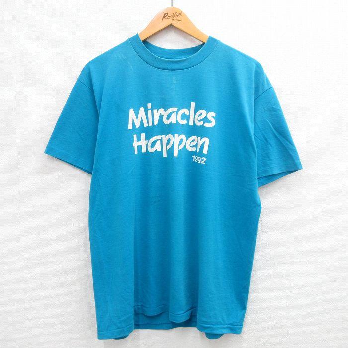 Hanes L/古着 ヘインズ 半袖 ビンテージ Tシャツ メンズ 90s Miraclea 