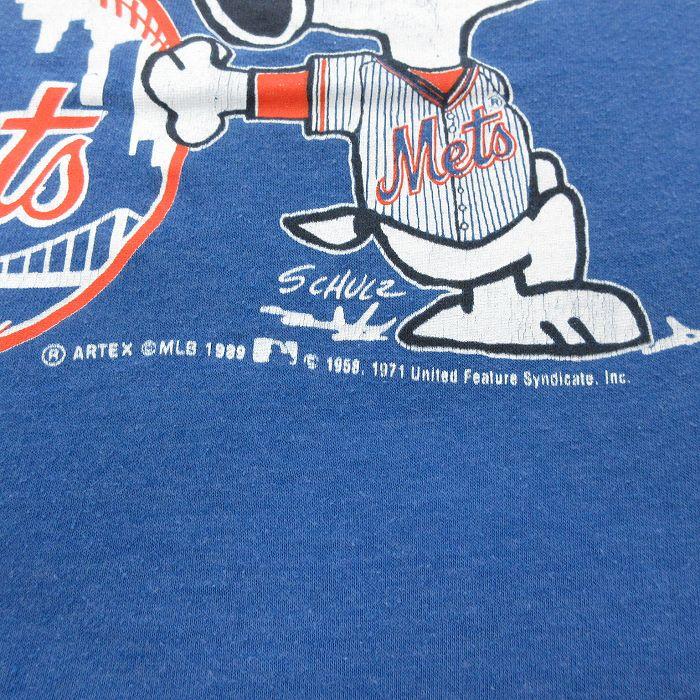 SNOOPY XL/古着 ARTEX 半袖 ビンテージ Tシャツ メンズ 80s MLB 
