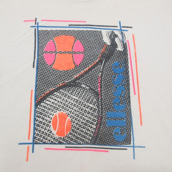 美品 メンズXL ellesseエレッセ グランドスラムモデルシャツ上下セット ellesse（エレッセ） XL/古着 半袖 ビンテージ Tシャツ メンズ 80s