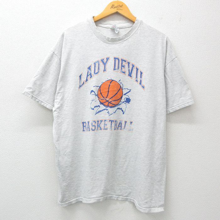 Hanes バスケットボール選手 Tシャツ Lサイズ Hanes（ヘインズ） XL/古着 半袖 ビンテージ Tシャツ メンズ 90s