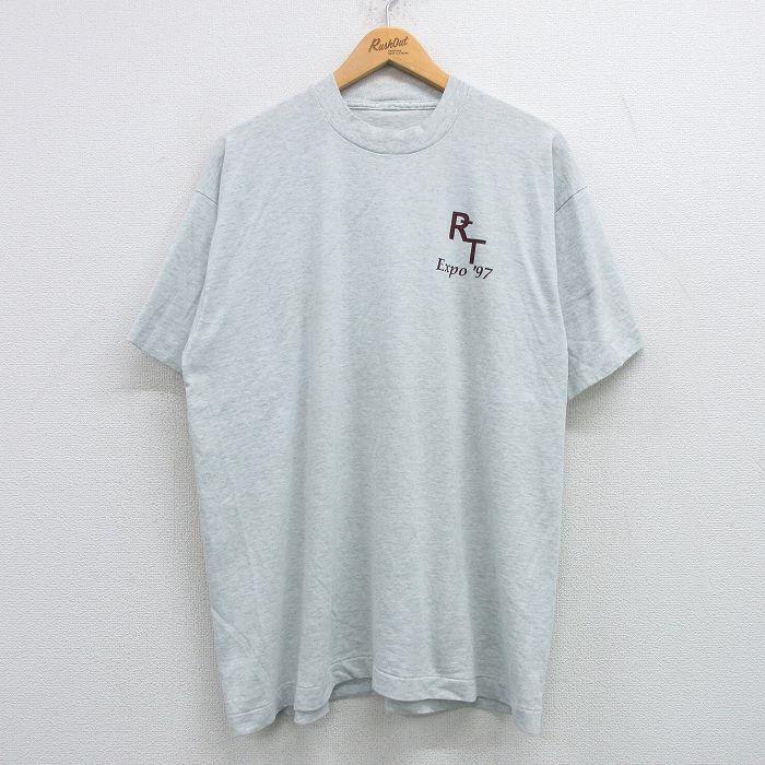 XL/古着 半袖 ビンテージ Tシャツ メンズ 90s RT expo クルーネック 薄