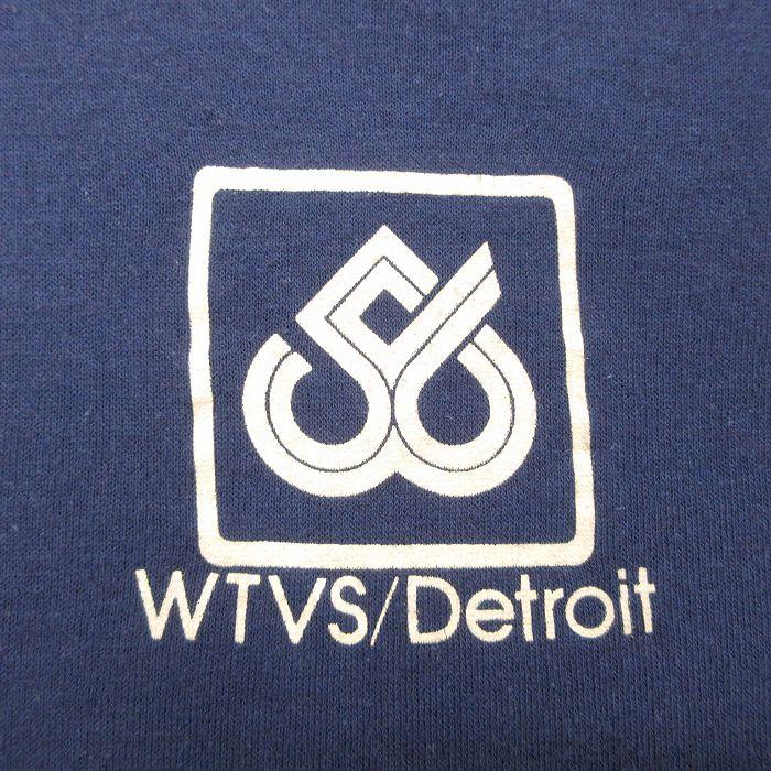 M/古着 半袖 ビンテージ Tシャツ メンズ 80s WTVS デトロイト クルーネック 濃紺 ネイビー 25may01 中古 : 古着屋 ...