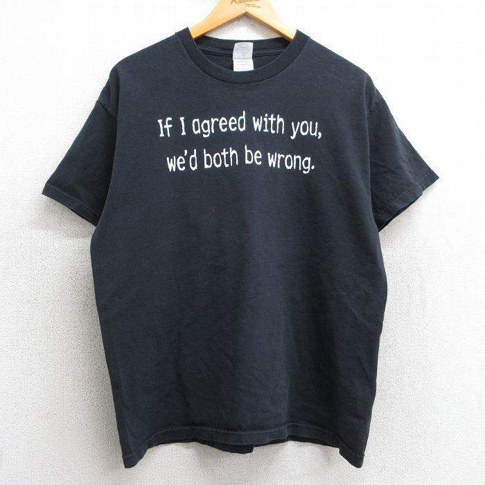 L/古着 半袖 ビンテージ Tシャツ メンズ 00s メッセージ コットン 