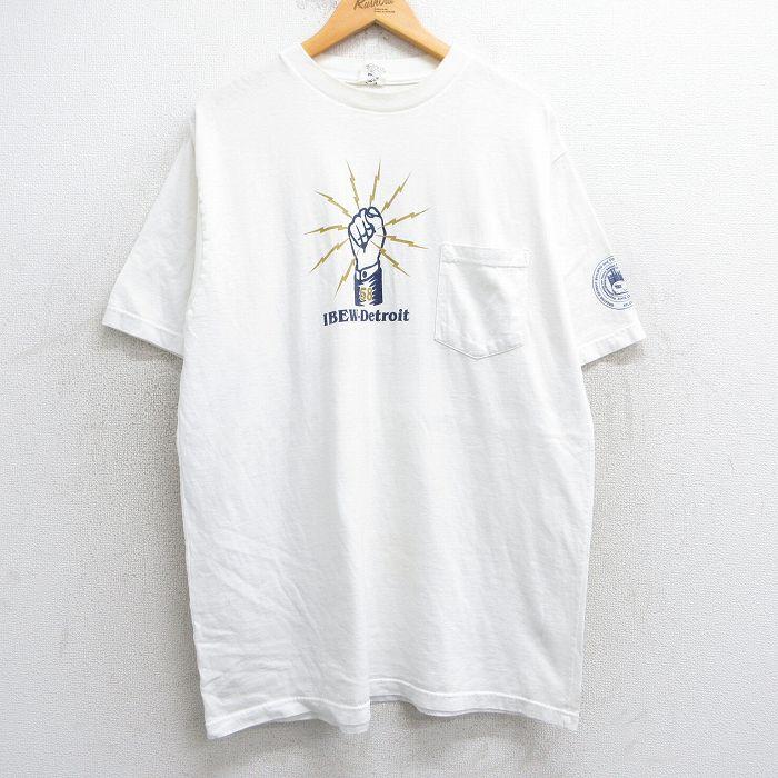 XL/古着 半袖 ビンテージ Tシャツ メンズ 90s 拳 マーチング コットン