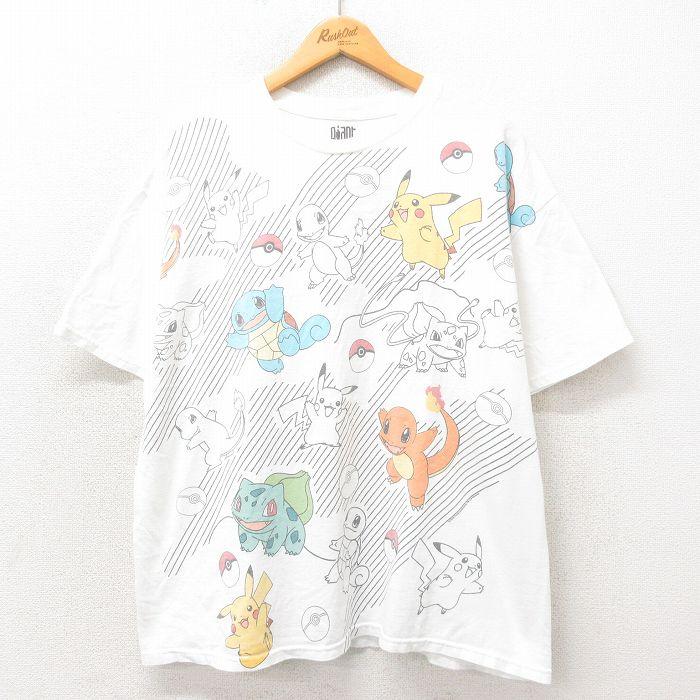 XL/古着 半袖 ビンテージ Tシャツ メンズ 00s アニメ ニンテンドー