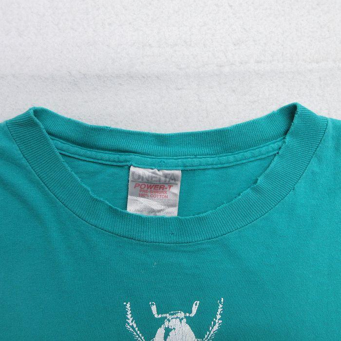 g*1様 ONEITA ヴィンテージ Tシャツ 古着 XL/古着 オニータ ONEITA 半袖 ビンテージ Tシャツ メンズ 90s 虫
