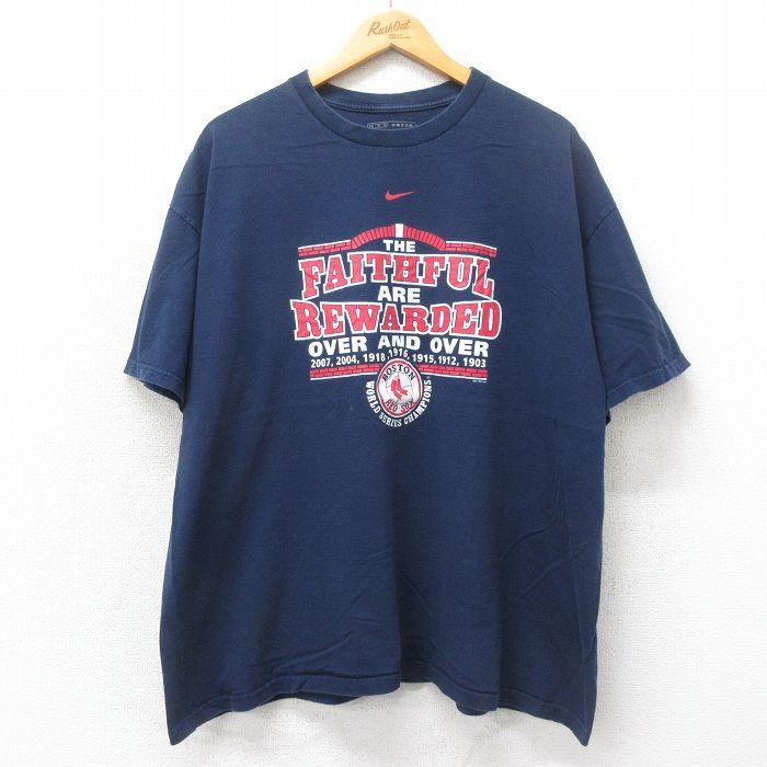 ナイキ MLB ボストン・レッドソックス L メンズ USA古着半袖 T