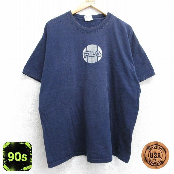 FILA（フィラ） XL/古着 半袖 ビンテージ Tシャツ メンズ 90s 