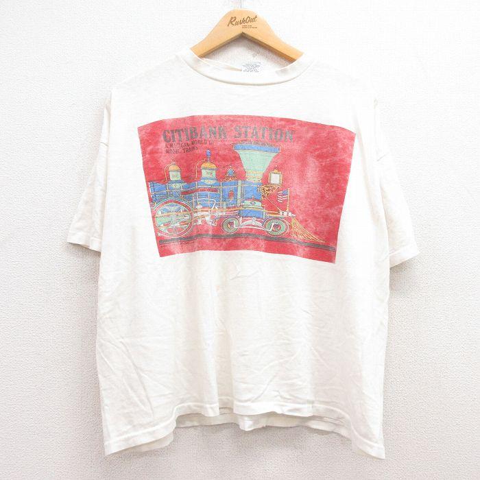 XL/古着 SIGNAL 半袖 ビンテージ Tシャツ メンズ 80s 汽車