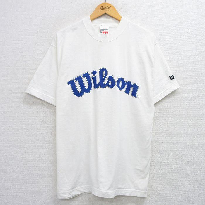 XL/古着 ウィルソン 半袖 ビンテージ Tシャツ メンズ 90s ビッグロゴ