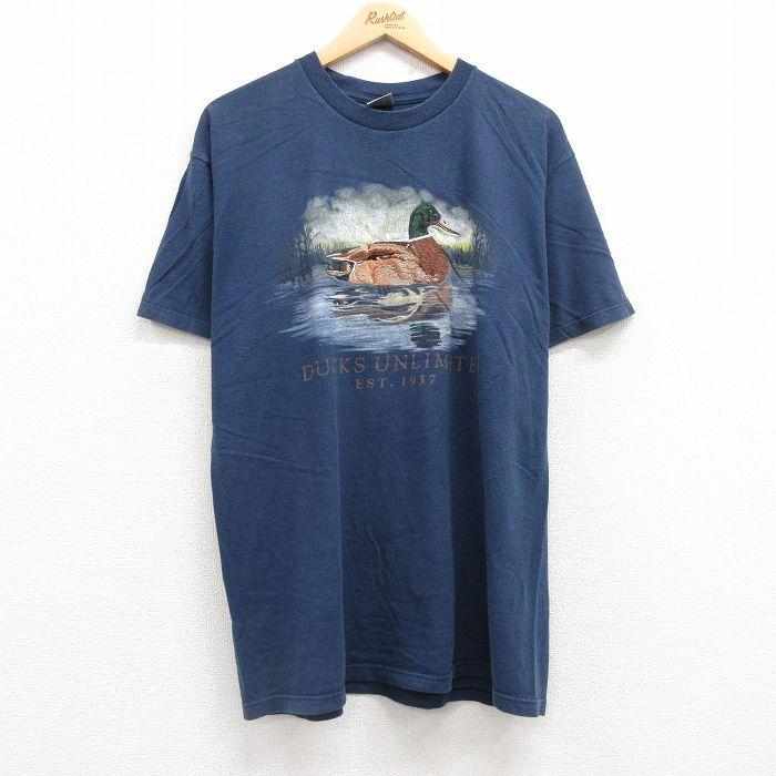 50%OFF】XL/古着 半袖 ビンテージ Tシャツ メンズ 90s 鳥 カモ 刺繍