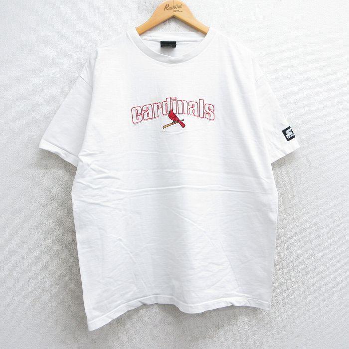 スターター Tシャツ クルーネック 半袖 カージナルス L 赤 綿 スポーツ STARTER（スターター） 【50%OFF】XL/古着 半袖 ビンテージ Tシャツ