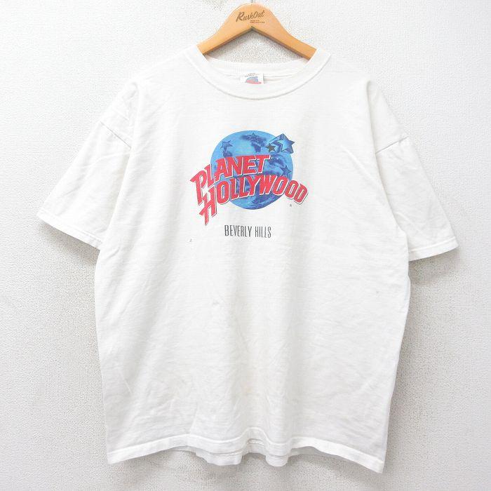 XL/古着 半袖 ビンテージ Tシャツ メンズ 90s プラネットハリウッド