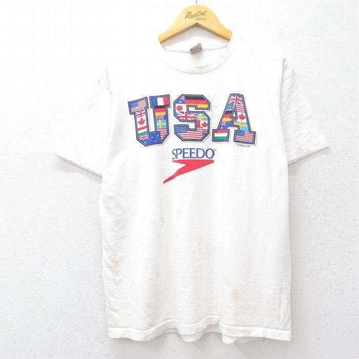 speedo（スピード） L/古着 半袖 ビンテージ Tシャツ メンズ 90s USA
