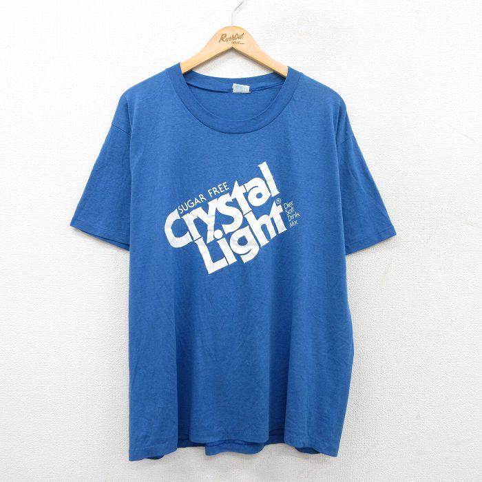 50%OFF】XL/古着 半袖 ビンテージ Tシャツ メンズ 80s Crystal Light