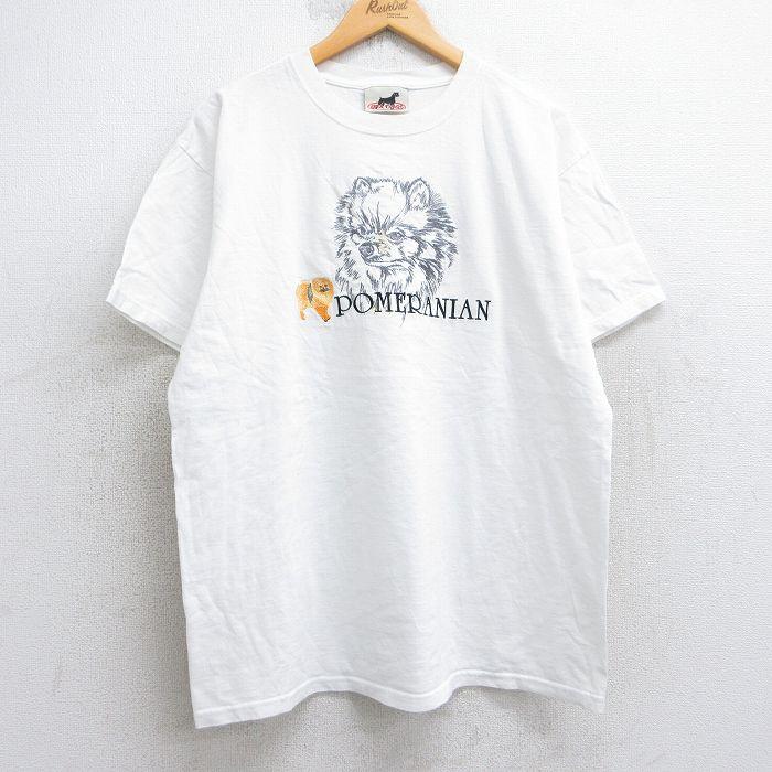 50%OFF】XL/古着 半袖 ビンテージ Tシャツ メンズ 00s ポメラニアン 犬