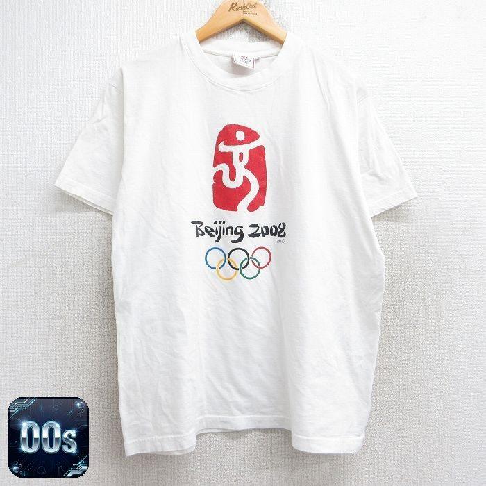 L/古着 半袖 ビンテージ Tシャツ メンズ 00s 北京オリンピック 
