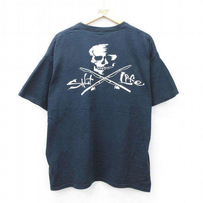 20%OFF】XL/古着 半袖 ビンテージ Tシャツ メンズ 00s スカル SALTLIFE