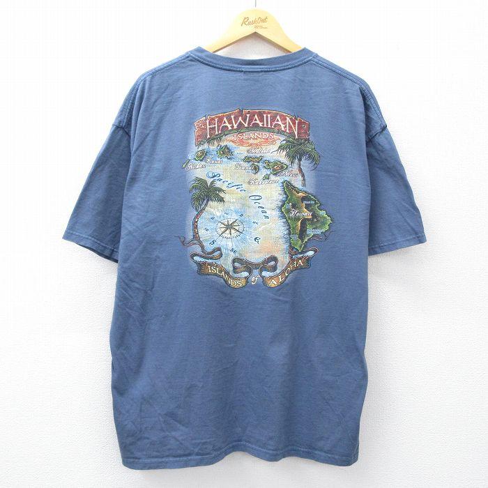 20%OFF】XL/古着 半袖 ビンテージ Tシャツ メンズ 00s ハワイ 地図