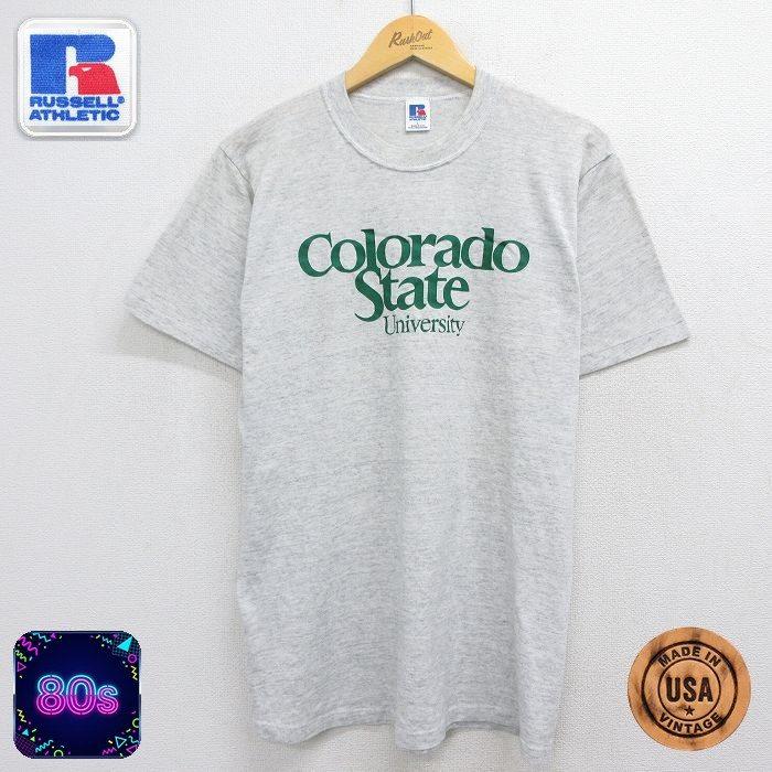 L/古着 ラッセル 半袖 ビンテージ Tシャツ メンズ 80年代 80s コロラド