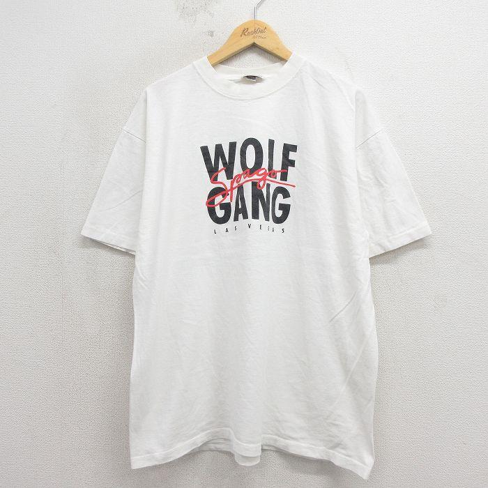 XL/古着 半袖 ビンテージ Tシャツ メンズ 00年代 00s WOLF コットン