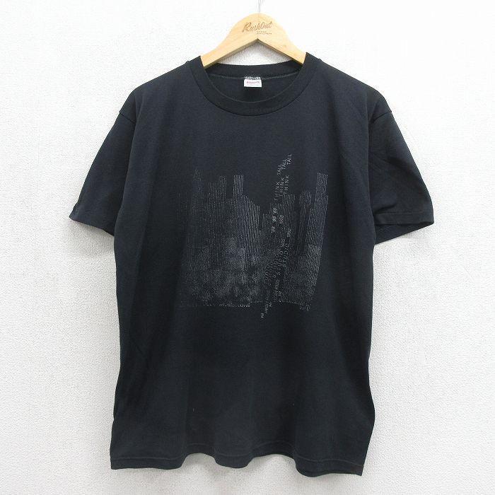 L/古着 半袖 ビンテージ Tシャツ メンズ 90年代 90s ビル クルーネック
