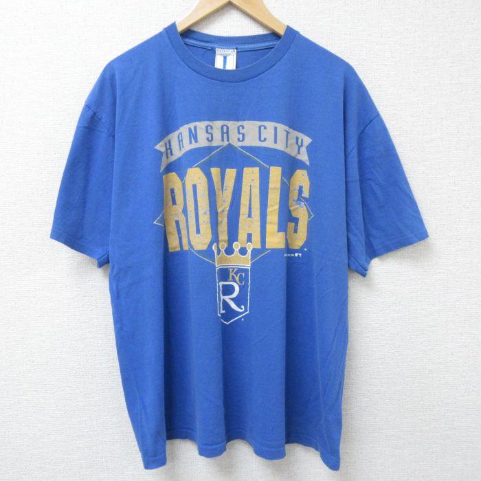 XL/古着 半袖 ビンテージ Tシャツ メンズ 90s MLB カンザスシティ 