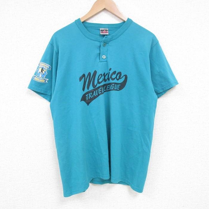 L/古着 半袖 ビンテージ Tシャツ メンズ 00s メキシコ ヘンリーネック