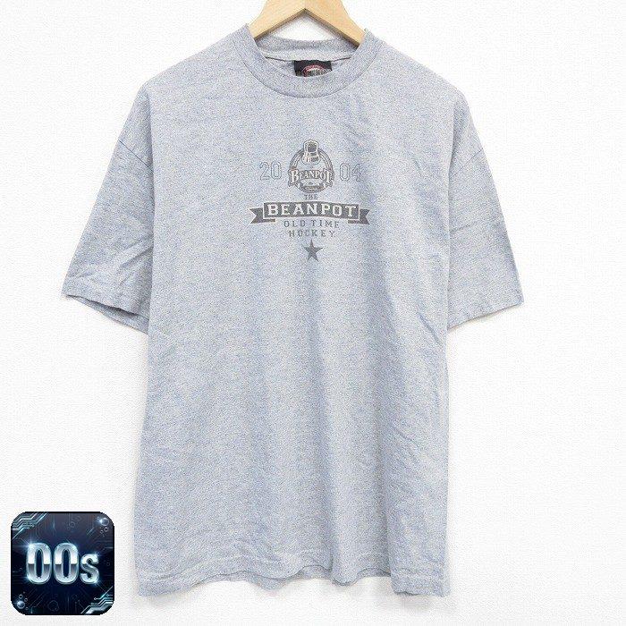 XL/古着 半袖 ビンテージ Tシャツ メンズ 00s ホッケー クルーネック