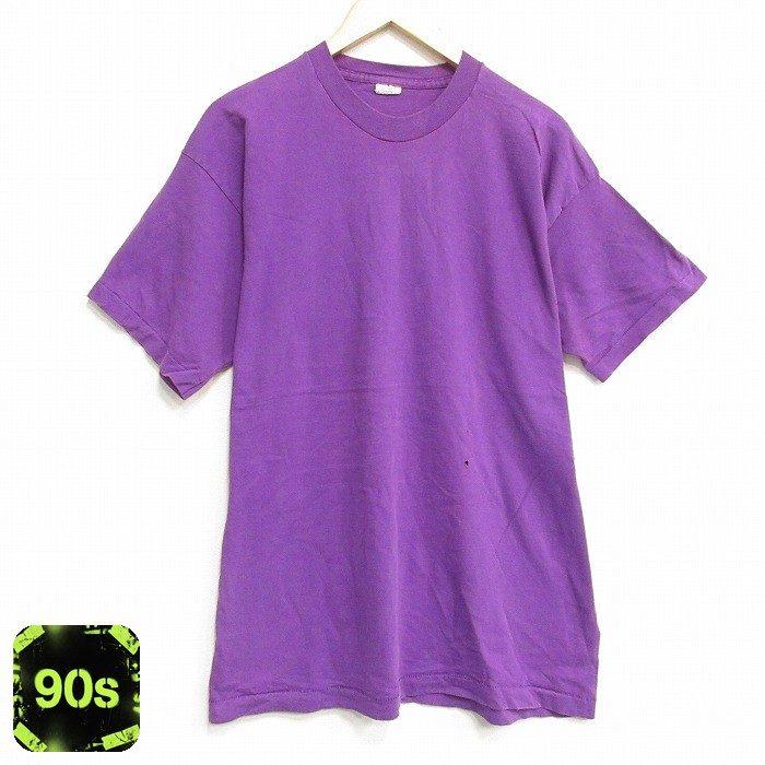 XL/古着 半袖 ビンテージ Tシャツ メンズ 90s 無地 コットン クルー
